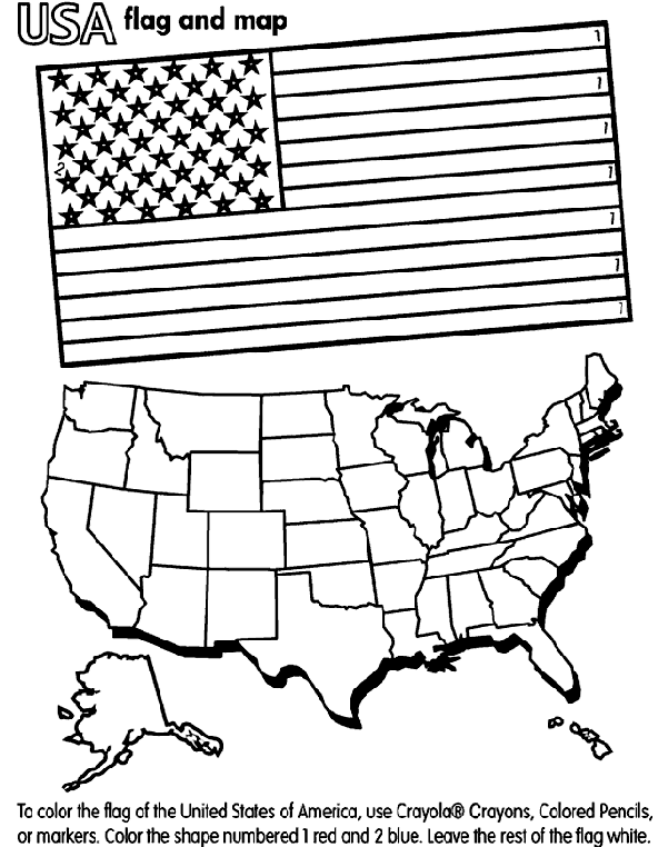 United States of America coloring page