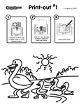 Ducks coloring page