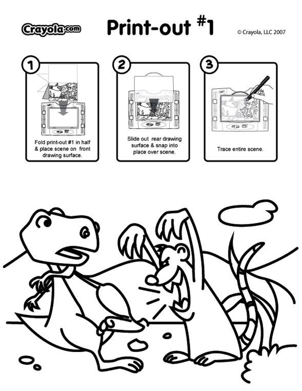 Dino - Fun coloring page