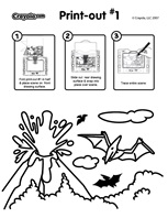 Volcanic Explosion coloring page