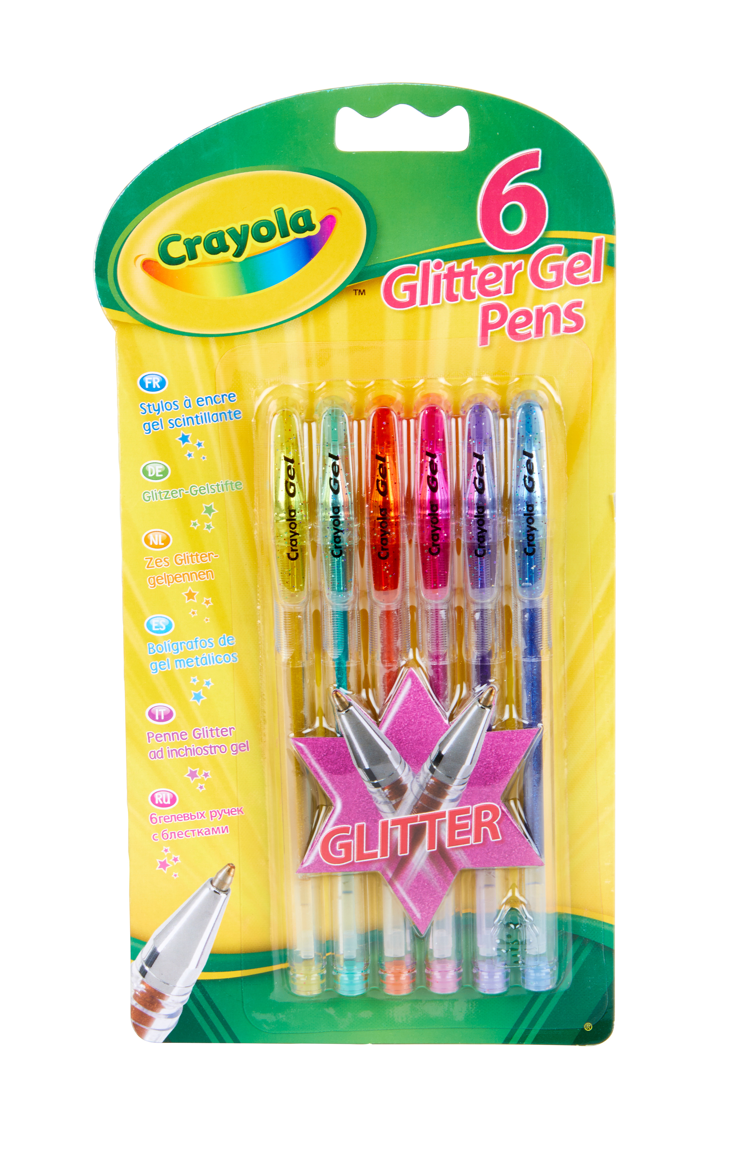 6 Glitter Gel Pens