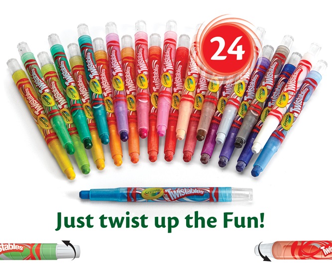 Crayola 24 Ct Twistables Fun Effect Crayons 52-9824 for sale online