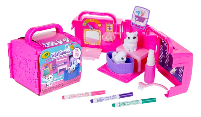 Crayola Washimals Beauty Salon Carry Case Playset Action Figure for  Children's brithday Toy Gift - AliExpress