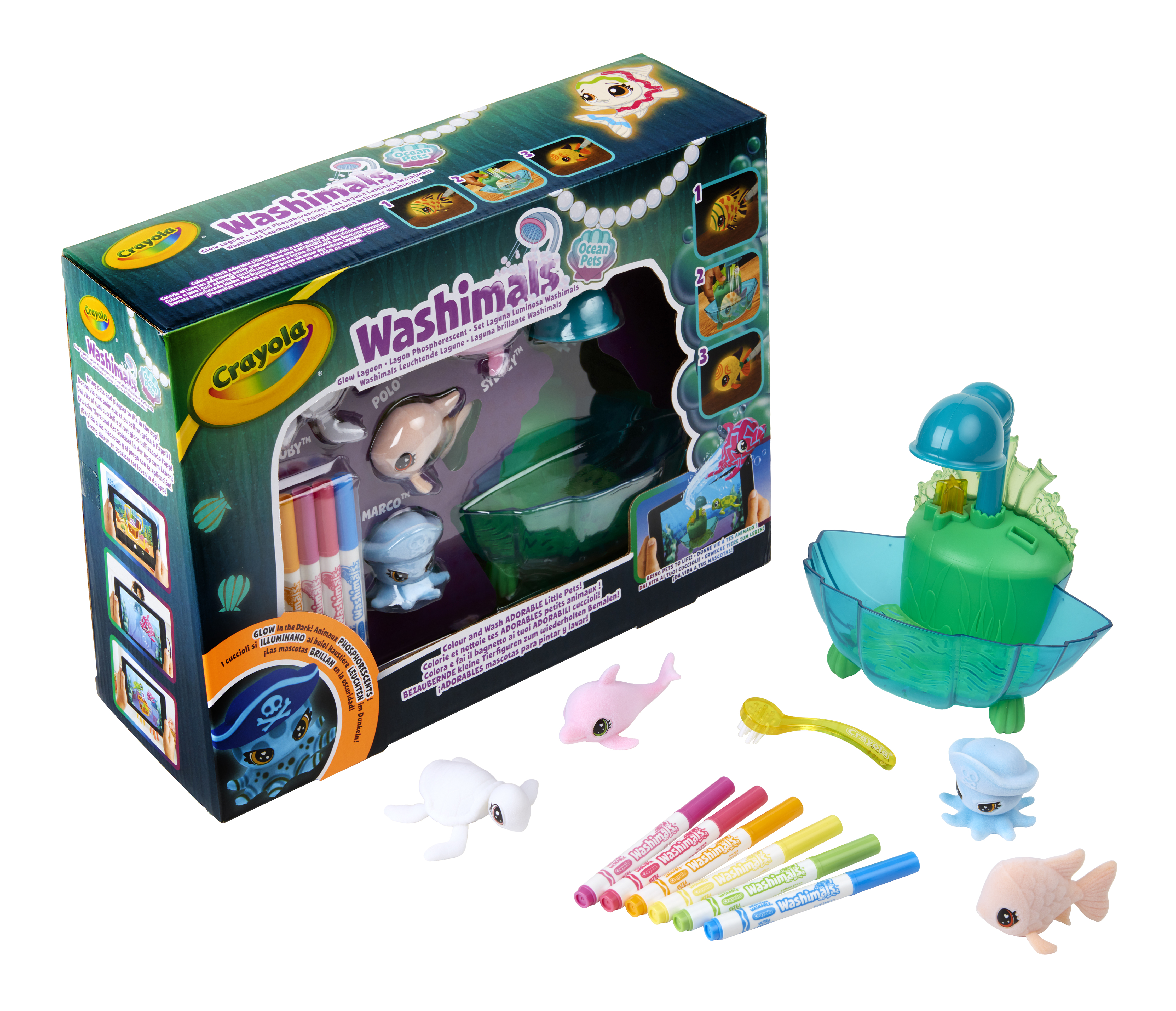 Crayola Washimals Ocean Glow Lagoon Playset crayola